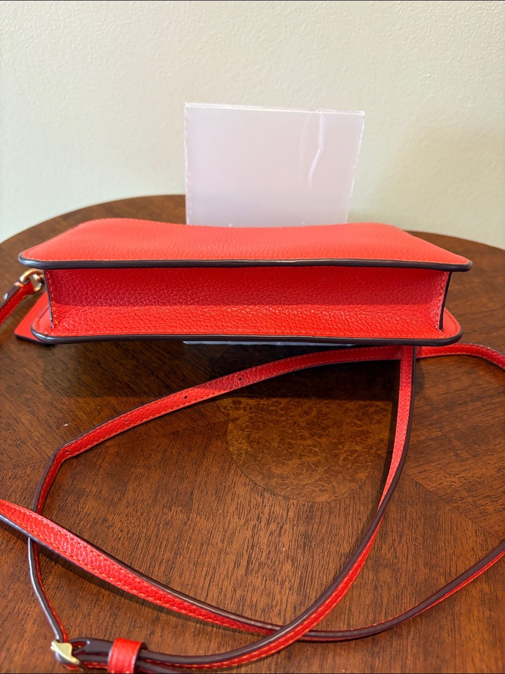 Coach Hayden Leather Crossbody bag Clutch Orange  exterior slip pocket  like new - Picture 11 of 15
